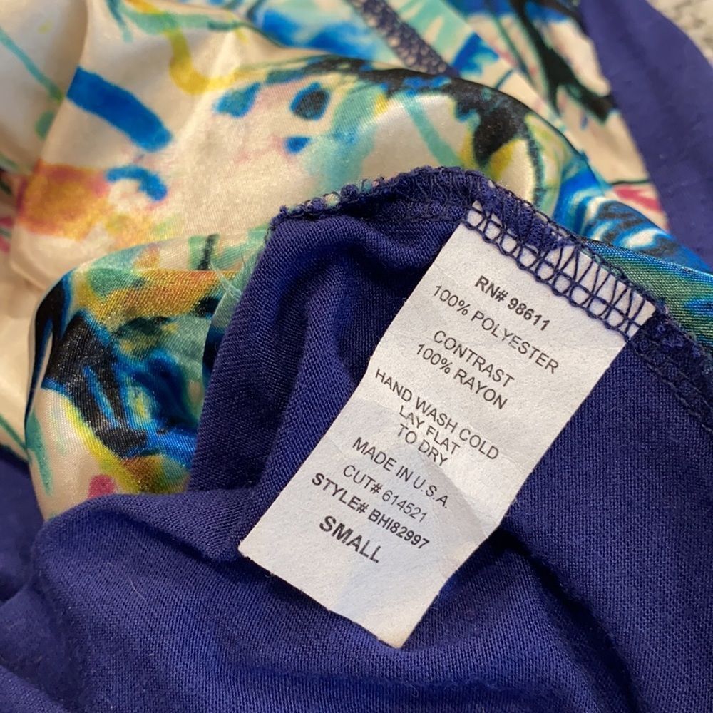 Eight Sixty Abstract Colorful Cotton Racerback Tank Top - Picture 6 of 6